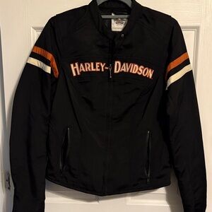 Harley-Davidson Black and Orange Riding Jacket